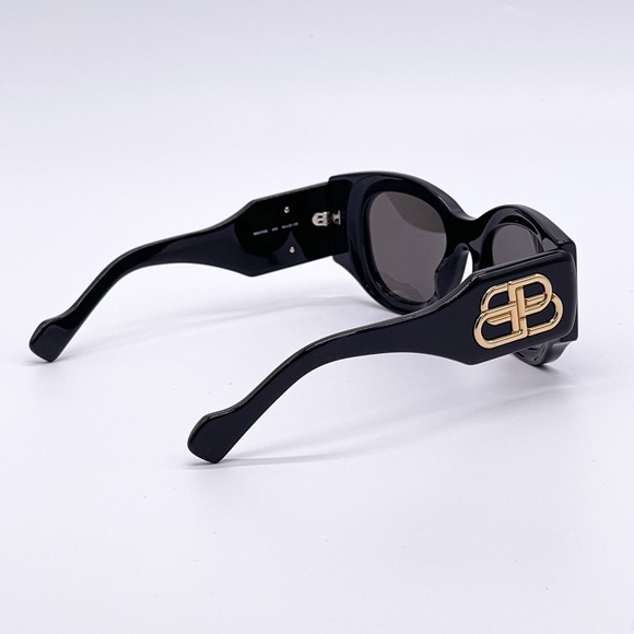 NEW BALENCIAGA BB0070S 006 OVERSIZED BLACK WOMEN SUNGLASSES BALENCIAGA - Picture 9 of 14